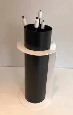 Nécessaire de feu laqué noir et blanc