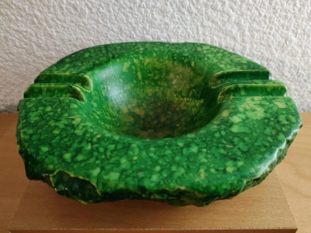 Nécessaire de fumeur en albâtre vert d’Italie, Années 1960