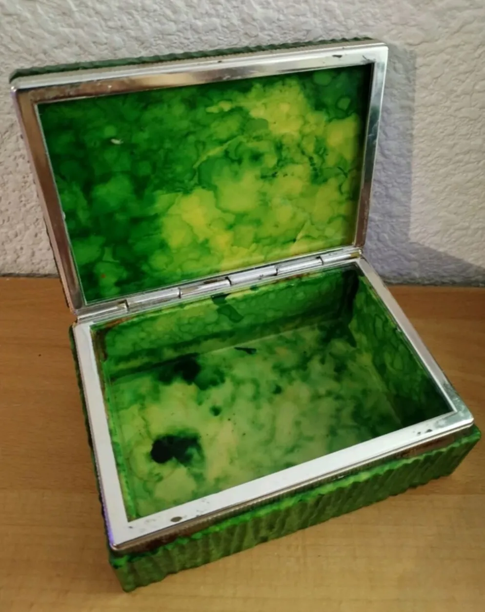 Nécessaire de fumeur en albâtre vert d’Italie, Années 1960