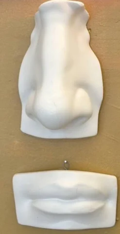 Nez et bouche en plâtre David de Michel-Ange