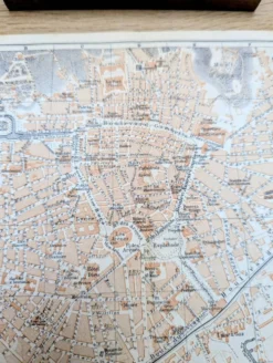Nîmes, Gard, plan original imprimé en 1906.