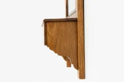 Nom de l'article : Cabinet de rasage en bois français avec miroir, années 1890