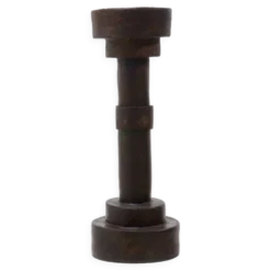 Objet cylindrique en grès brutaliste signé Studio Pottery années 1960