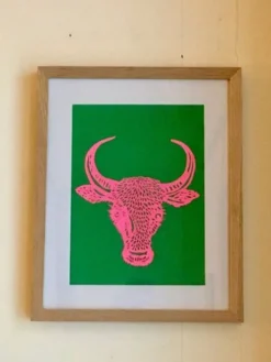 Oeuvre papier de couleur la bête