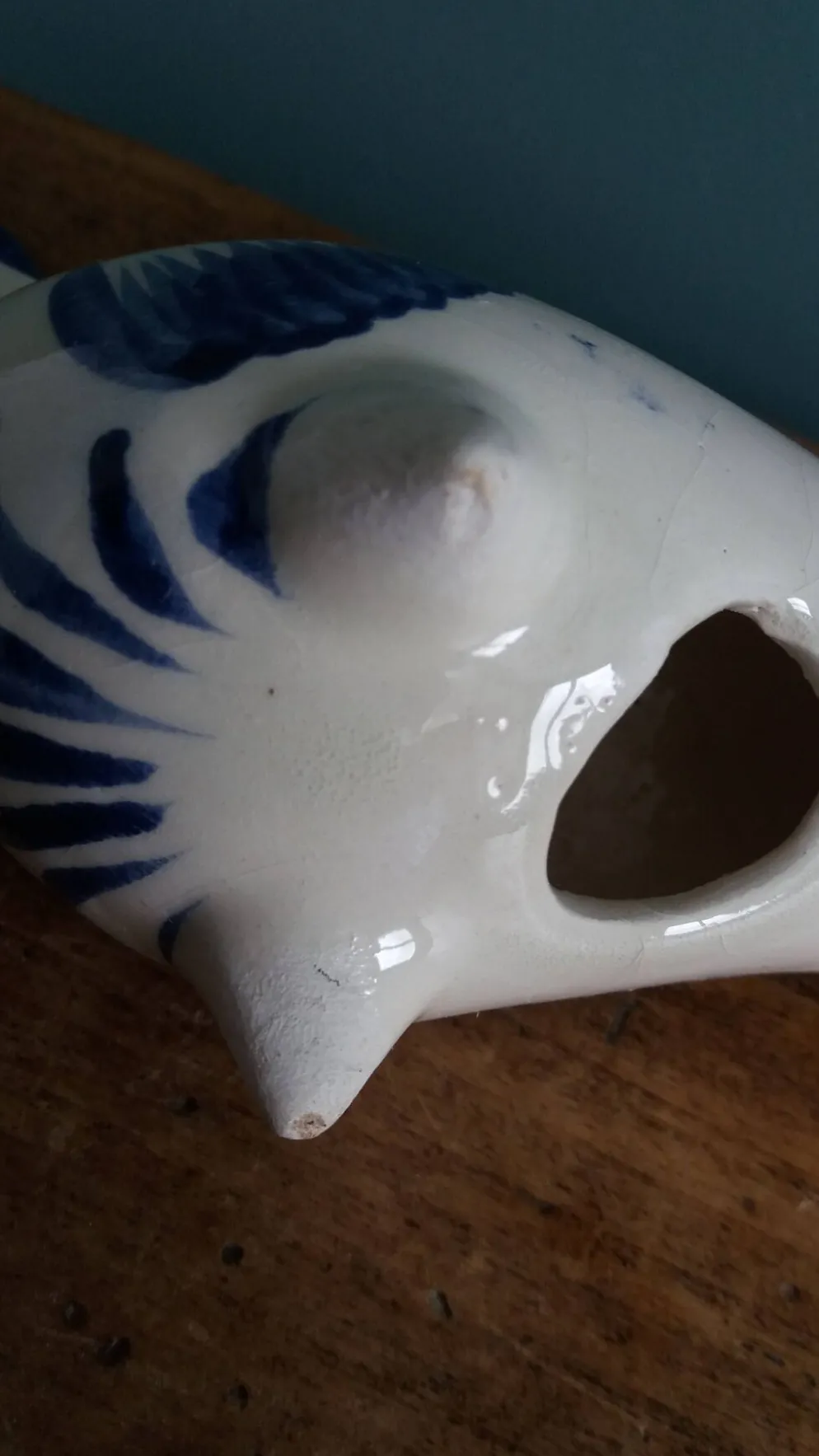 Oiseau en céramique, peint à la main, Mexique