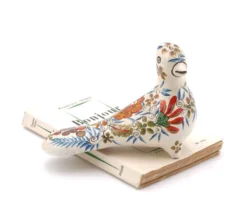 Oiseau folk du Mexique en céramique multicolore, années 70