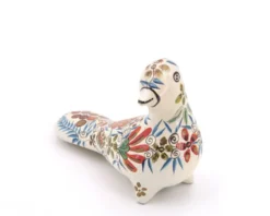 Oiseau folk du Mexique en céramique multicolore, années 70