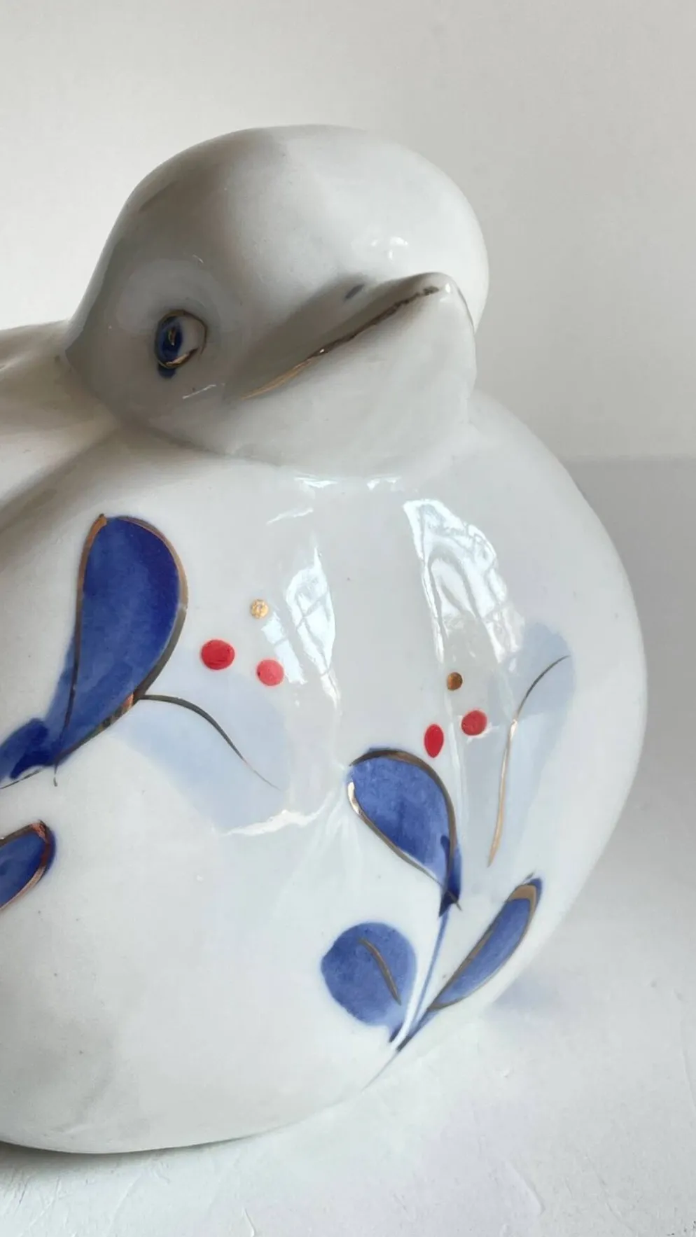 Oiseau vintage en porcelaine chinoise