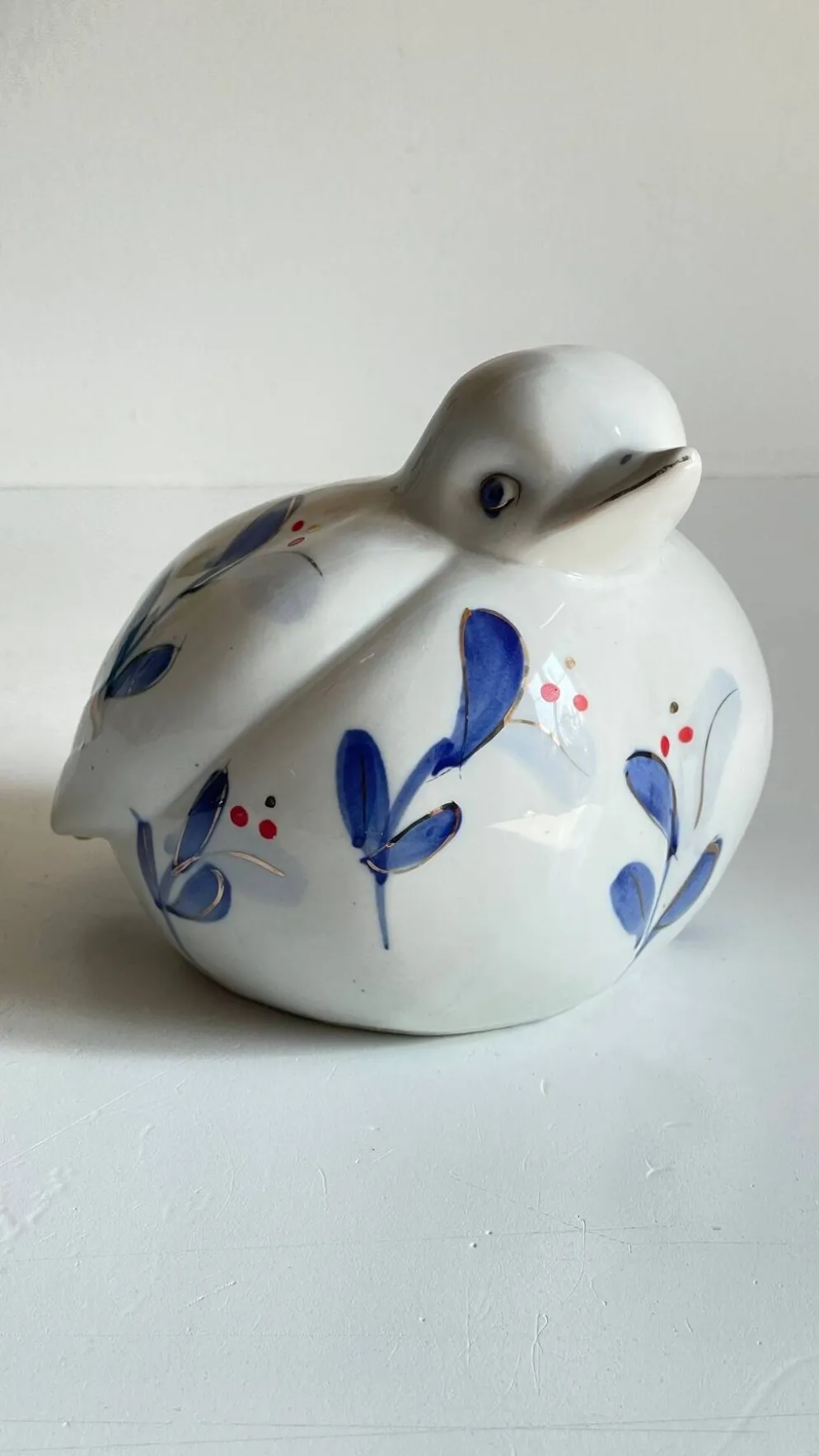 Oiseau vintage en porcelaine chinoise