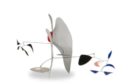 Olivier Vonet Sculpture en métal laqué noir, bleu et rouge. Contemporain