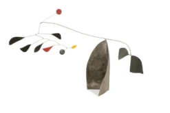 Olivier Vonet Sculpture en métal laqué noir, rouge et jaune. Contemporain