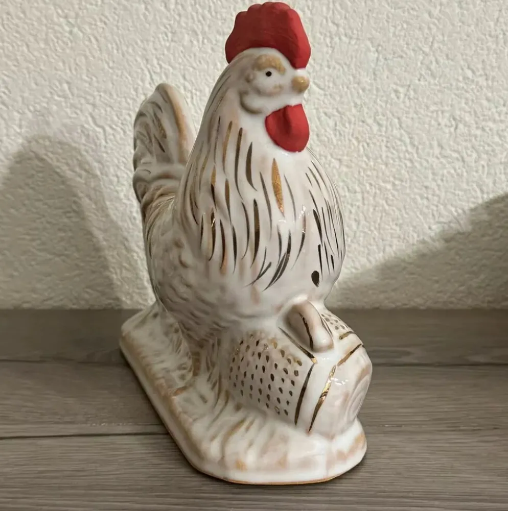 Ornement en poulet — Céramique Hagi par Tenryū