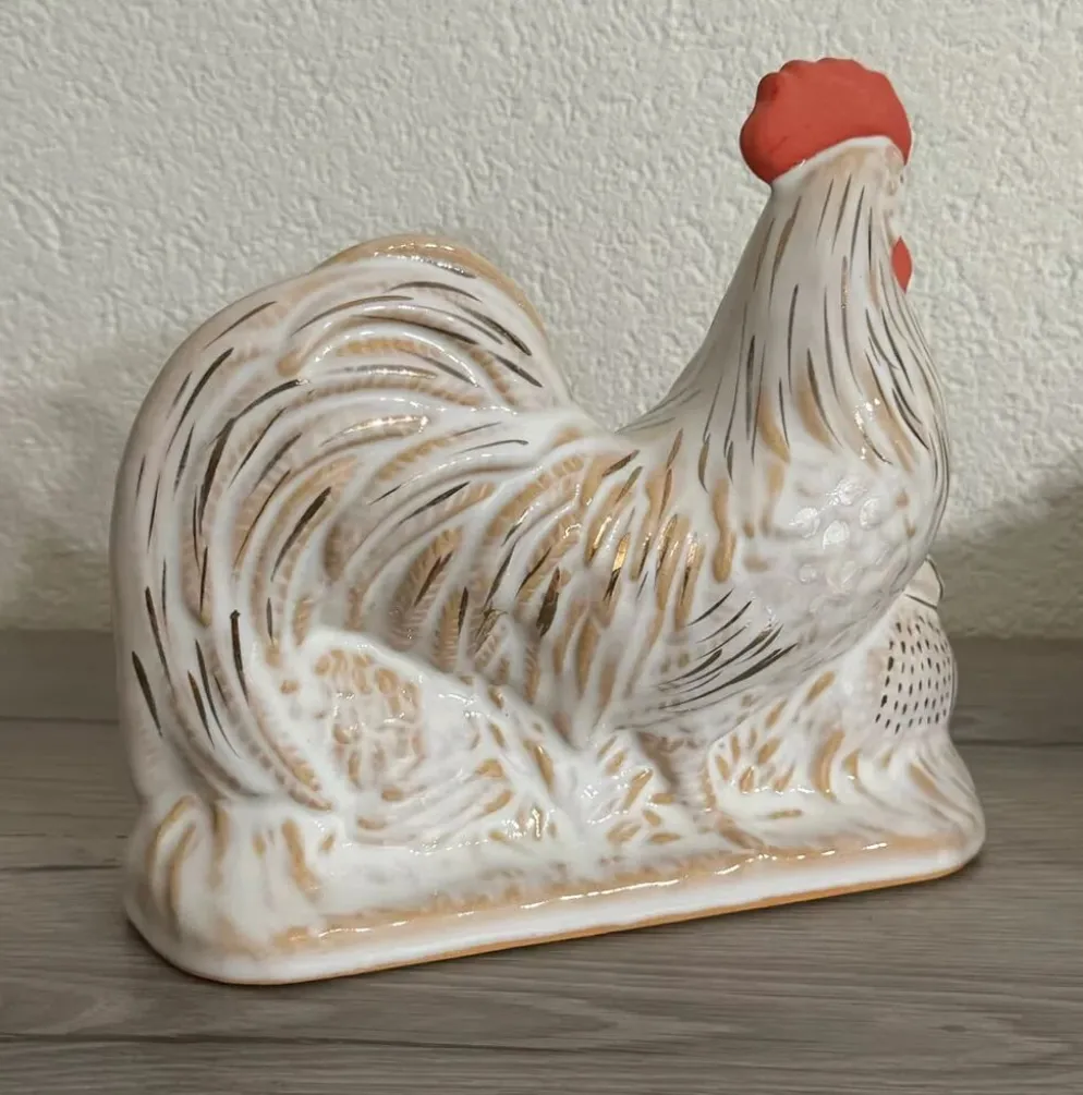 Ornement en poulet — Céramique Hagi par Tenryū