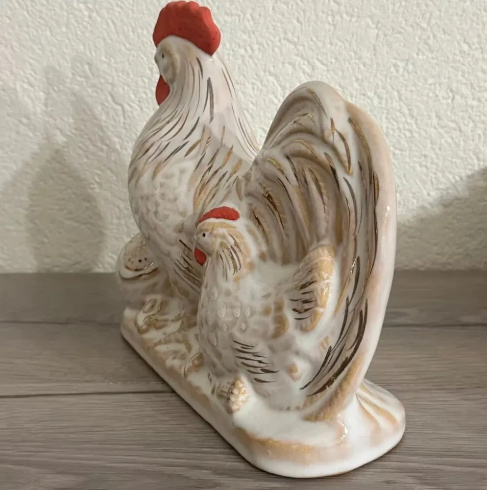 Ornement en poulet — Céramique Hagi par Tenryū
