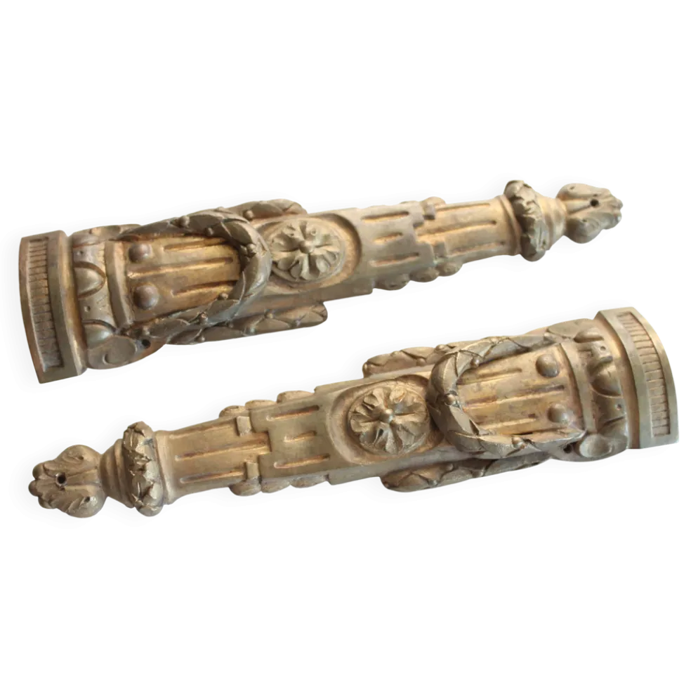2 ornements de meuble anciens en bronze