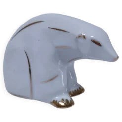 ours polaire art déco porcelaine limoges