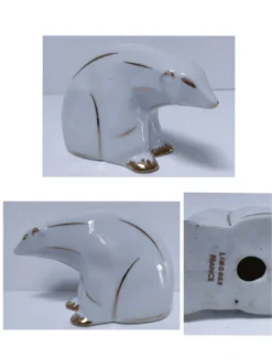 ours polaire art déco porcelaine limoges