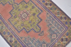 Oushak Vintage Runner noué à la main sku 2552