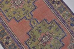 Oushak Vintage Runner noué à la main sku 2552