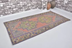 Oushak Vintage Runner noué à la main sku 2552