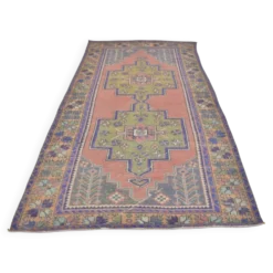 Oushak Vintage Runner noué à la main sku 2552