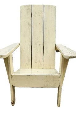 Paire d'anciens fauteuils de jardin en bois peint