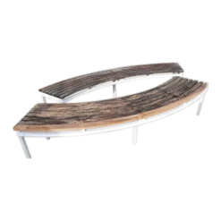 Paire de bancs cintrés