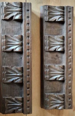 Paire de Boiseries Frontons Ornementation XIXe