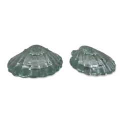 Paire de bougeoirs coquille saint Jacques