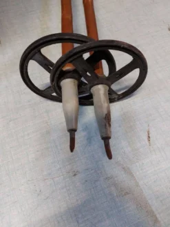 Paire de bâtons de ski vintage en bambou VM Staven - Lot 2
