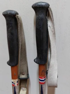 Paire de bâtons de ski vintage en bambou VM Staven - Lot 2