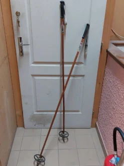 Paire de bâtons de ski vintage en bambou VM Staven - Lot 2