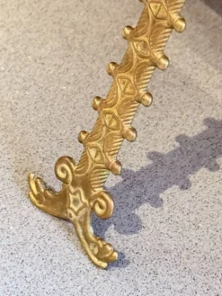 Paire de cadres en laiton doré rococo, cadres décoratifs antiques pour mur et table