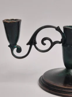 Paire de candélabres décoratifs en bronze, Danish Grace 1920/30s