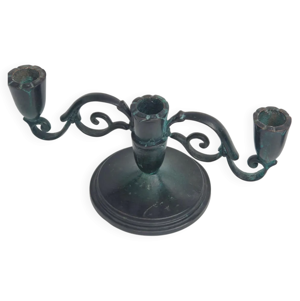 Paire de candélabres décoratifs en bronze, Danish Grace 1920/30s