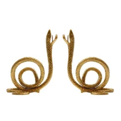 Paire de candélabres en bronze de style mid-century italien
