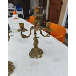 Paire de candélabres en bronze XIXe siècle