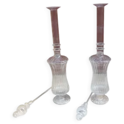 Paire de carafes avec pipettes / Carafes de décoration / Flacons de parfum