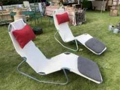 Paire de chaises longue Barwa Vers 1947