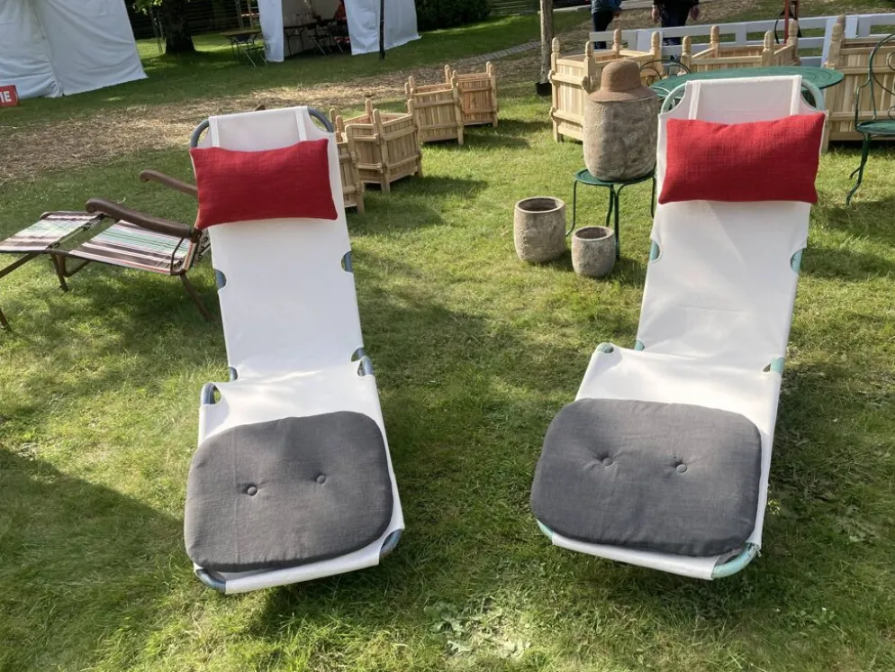 Paire de chaises longue Barwa Vers 1947