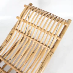 Paire de chaises longues en bambou