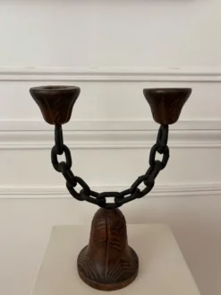Paire de chandeliers brutalistes