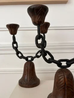 Paire de chandeliers brutalistes