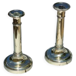 Paire de chandeliers en cuivre