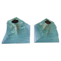 Paire de chandeliers Penco New Bedford. Stacked Glass