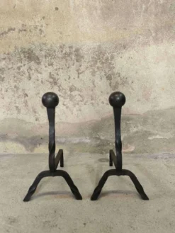 Paire de chenets brutalistes