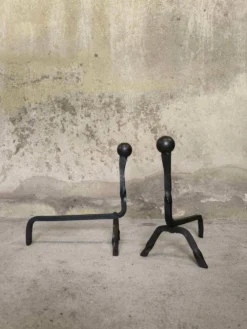 Paire de chenets brutalistes