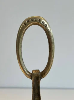 Paire de Chenets en Bronze Néoclassiques en Forme de Lampes Antiques à Anne