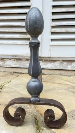 Paire de CHENETS Géométriques VINTAGE