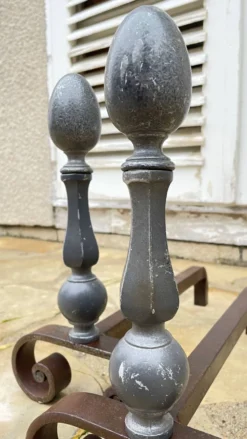 Paire de CHENETS Géométriques VINTAGE